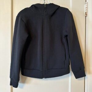 UNIQLO Ultra Stretch Dry Sweat Long-Sleeve Full-Zip Hoodie Black YOUTH 11-12